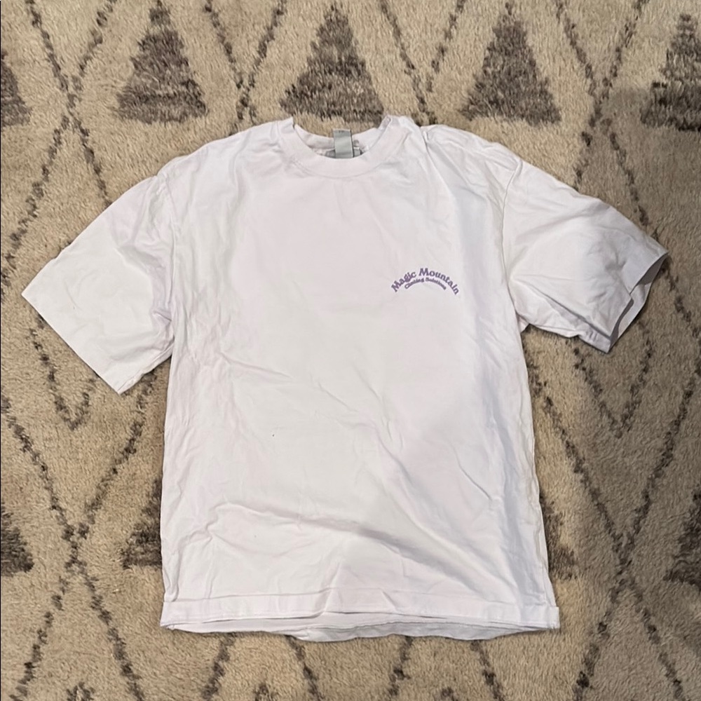 H&M White Short Sleeve Tee Classic Crew Neck